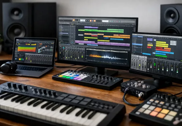 Musikproduktion mit FL Studio, Studio One, Ableton, Logic Pro